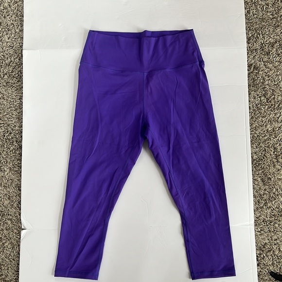 Zyia Ascend High Rise Capri Legging Purple Size 14 16 - Picture 13 of 14